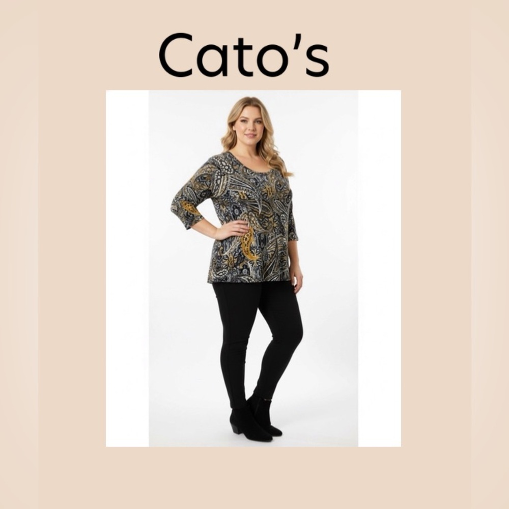 Cato’s Women’s Long Sleeve Casual Blouse Size 22/24W